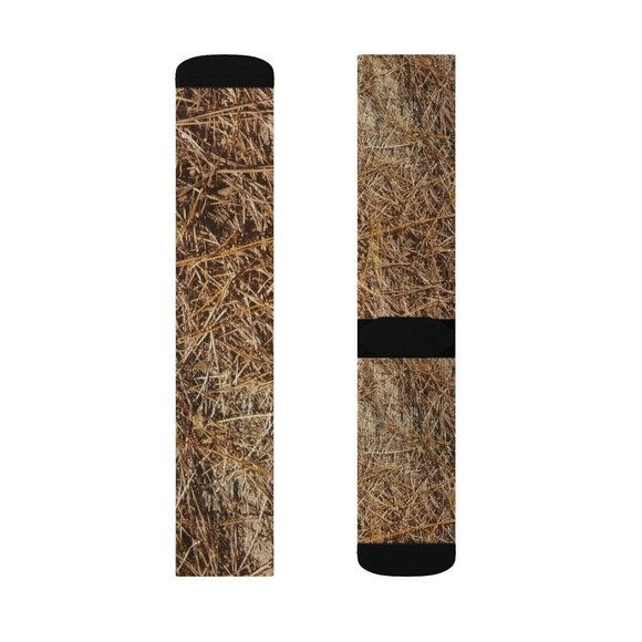 Gardeners Pine Tree Pine Needles Novelty Fun Socks | Ribbed Crew Socks Women Men - Picture 4 of 4